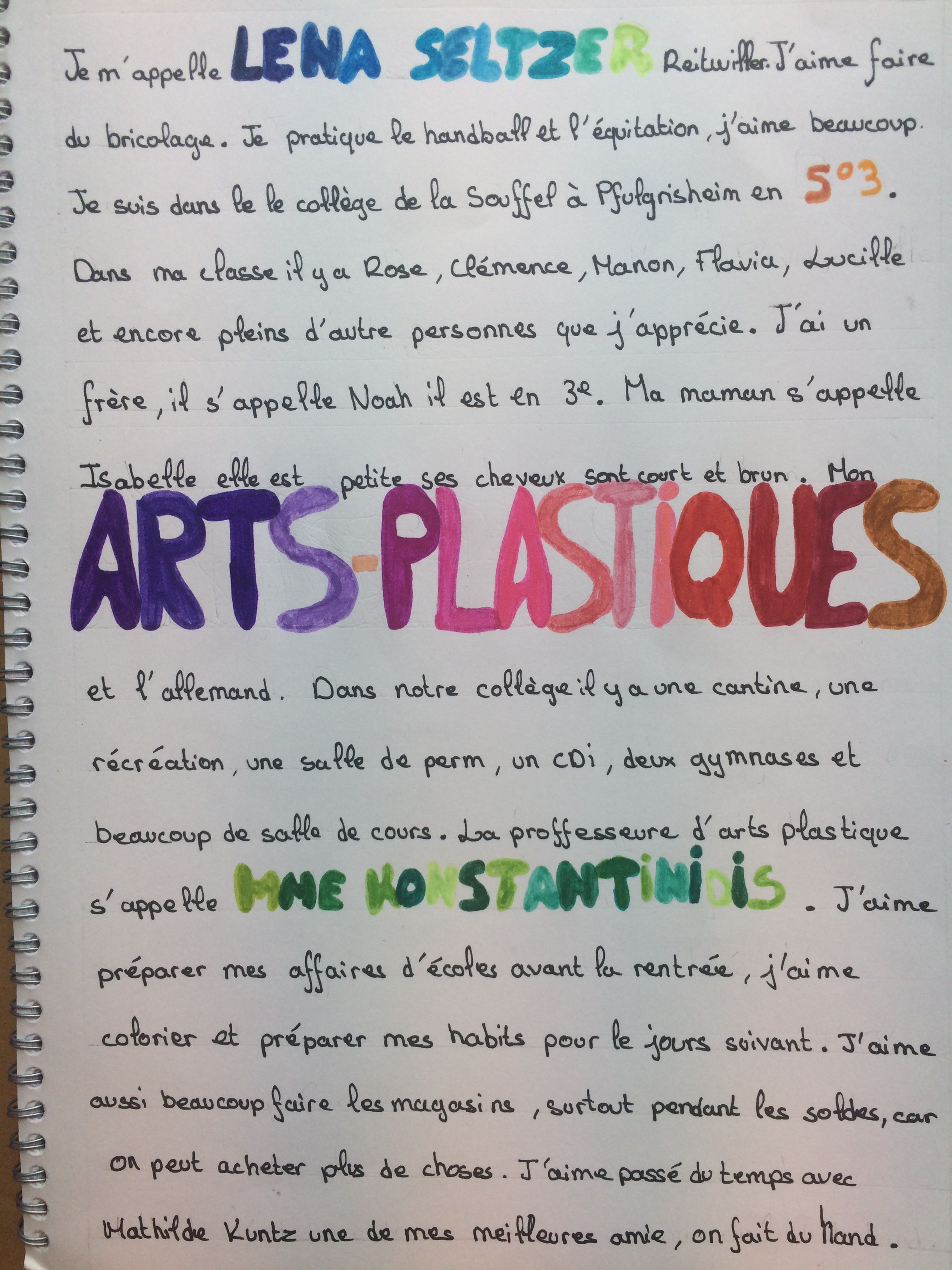 Page De Garde Art Plastique Original Arts plastiques - [Collège de La Souffel]
